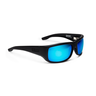 Pelagic Sunglasses Fish Hook Poly Matte Black/Blue Mirror