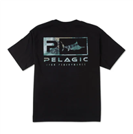 Pelagic Youth Tee Icon Open Seas Camo Black